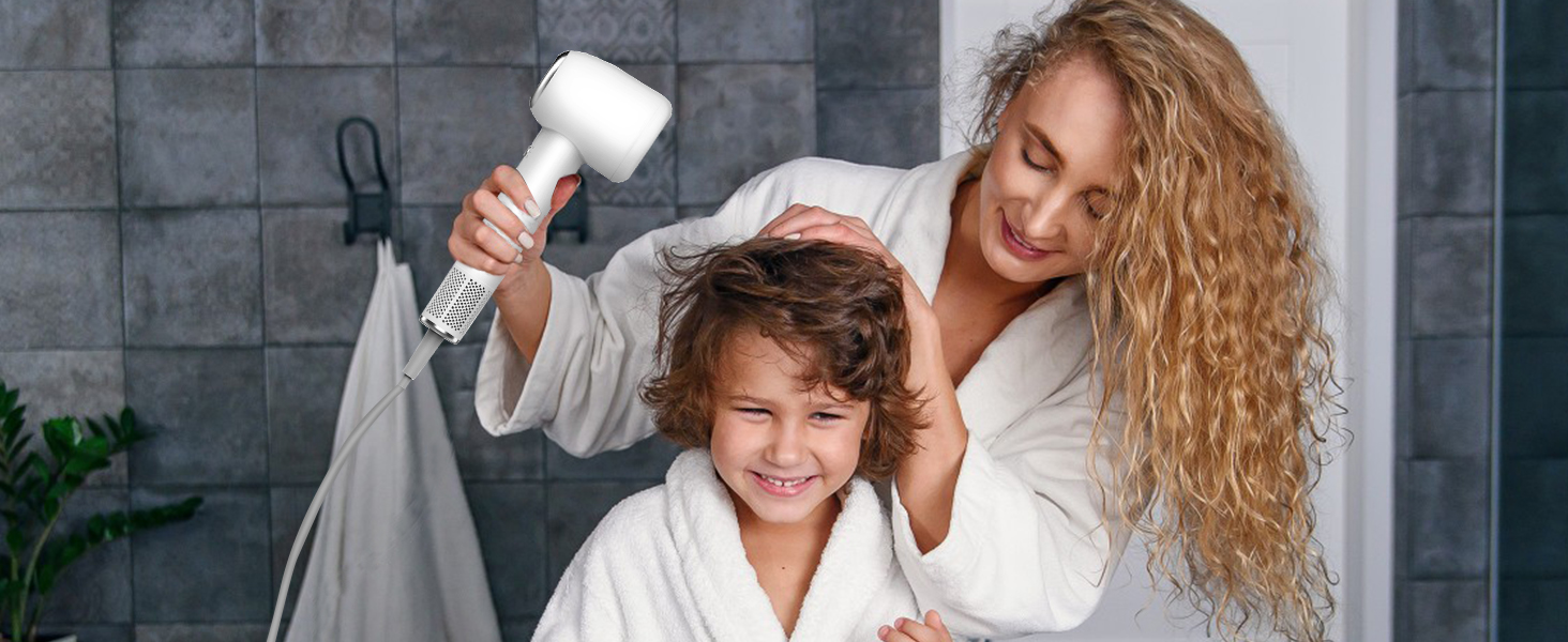 Мультистайлер для волосся 7 в 1 UKLISS Hairstyler Pro: фен, автоматична плойка, кругла щітка та випрямляч для професійного стайлінгу, білий