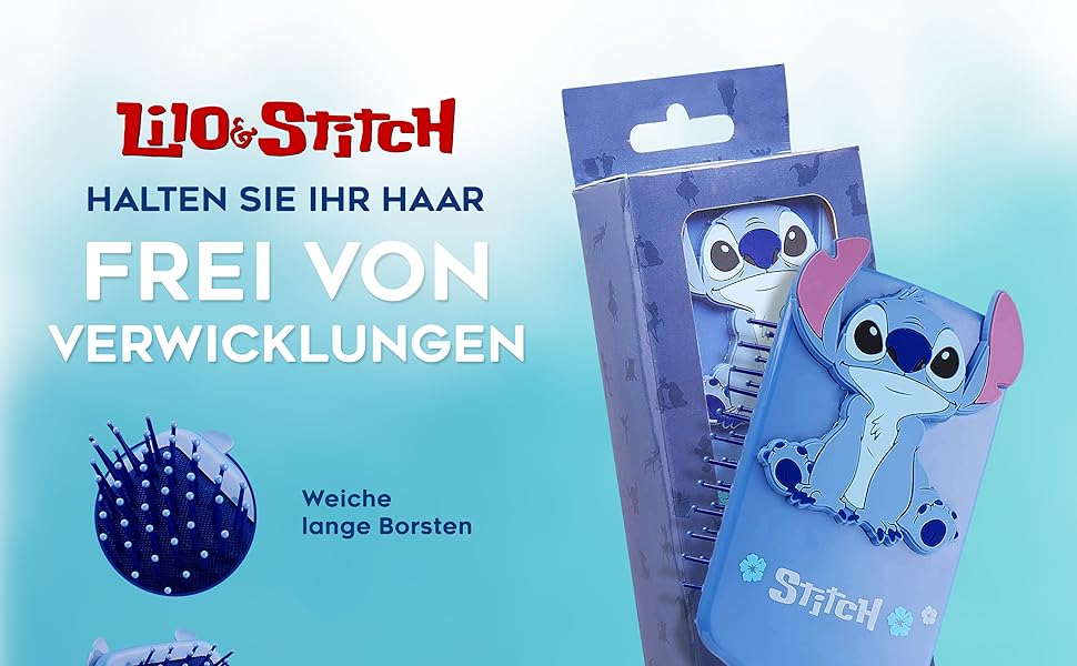 Гребінець для волосся Disney Stitch, без витягування, ідея подарунка для дітей, дівчаток, підлітків, дорослих