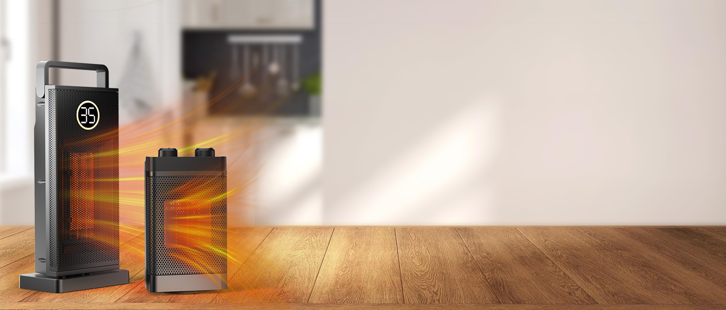 Електричний обігрівач з керамічним нагрівачем, 1500 Вт, 3 режими, осциляція 70°, захист від перекидання, тихий обігрівач для офісу, вітальні, спальні