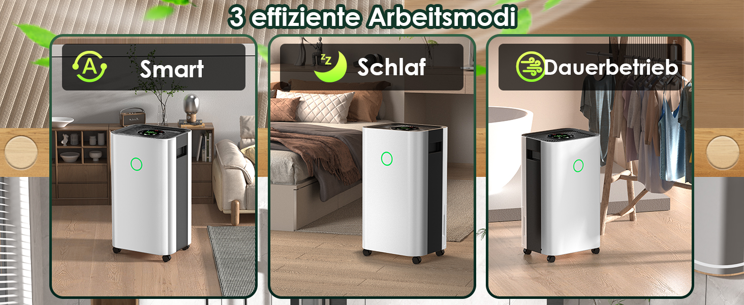 Електричний осушувач повітря 15L, тихий, з таймером 24H, захистом від переливу, дитячим блокуванням, для квартири, підвалу (білий)