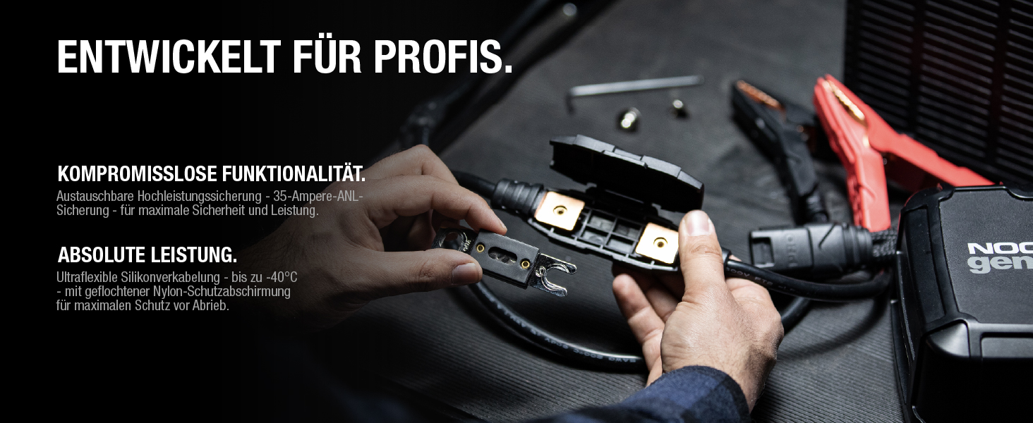 NOCO GENIUSPRO25: Професійне зарядне пристрій для акумуляторів 25A, 6V/12V/24V – Інтелектуальний зарядний пристрій, десульфатор та блок живлення з захистом від перевантаження та температурною компенсацією – Для свинцево-кислотних та літієвих акумуляторів