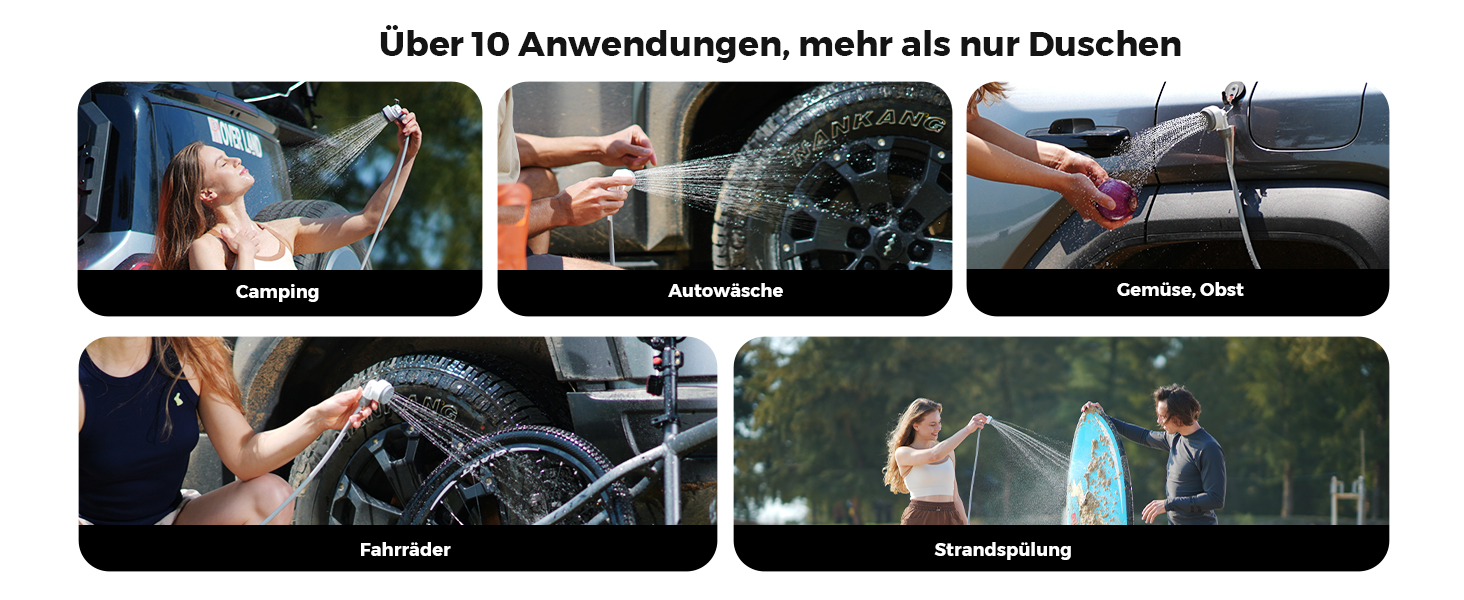 Портативна душова кабіна FLEXTAILGEAR Tiny Shower з помпою, 2.2м шланг, USB-C зарядка та 2 режими економії води, для відпочинку, подорожей, саду, пляжу та тварин