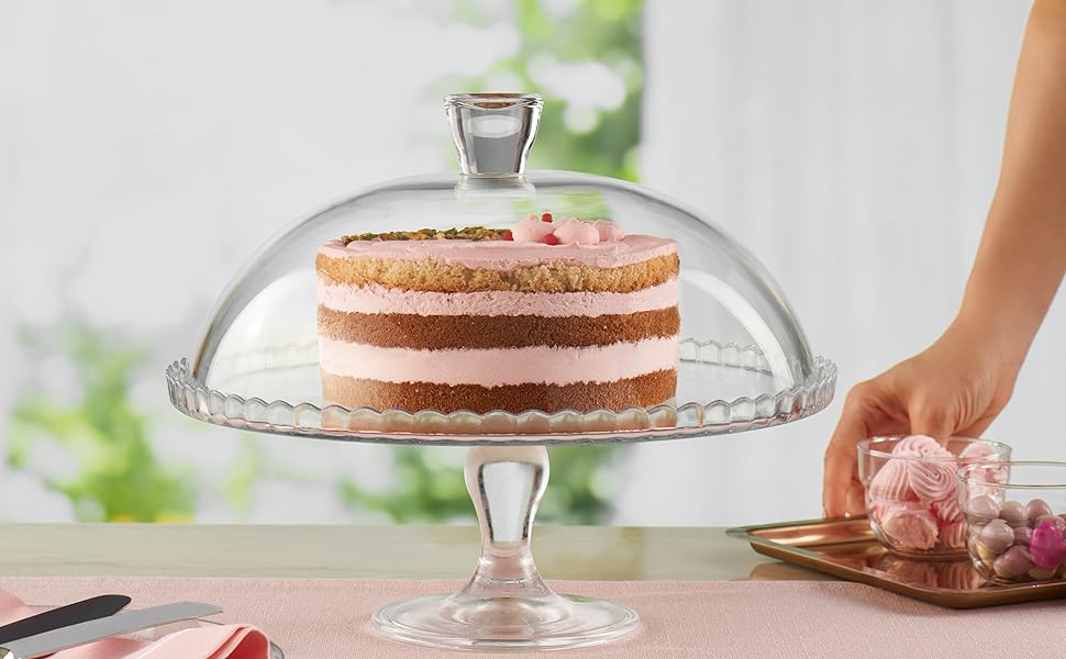 Підставка для капкейків та мафінів з кришкою-куполом, сервірувальний посуд