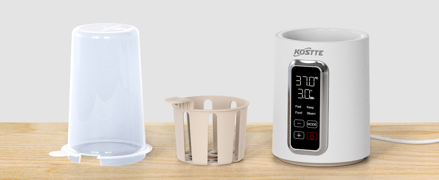 Підігрівач для пляшечок KOSTTE - універсальний, для грудного молока та суміші (білий + чорний)