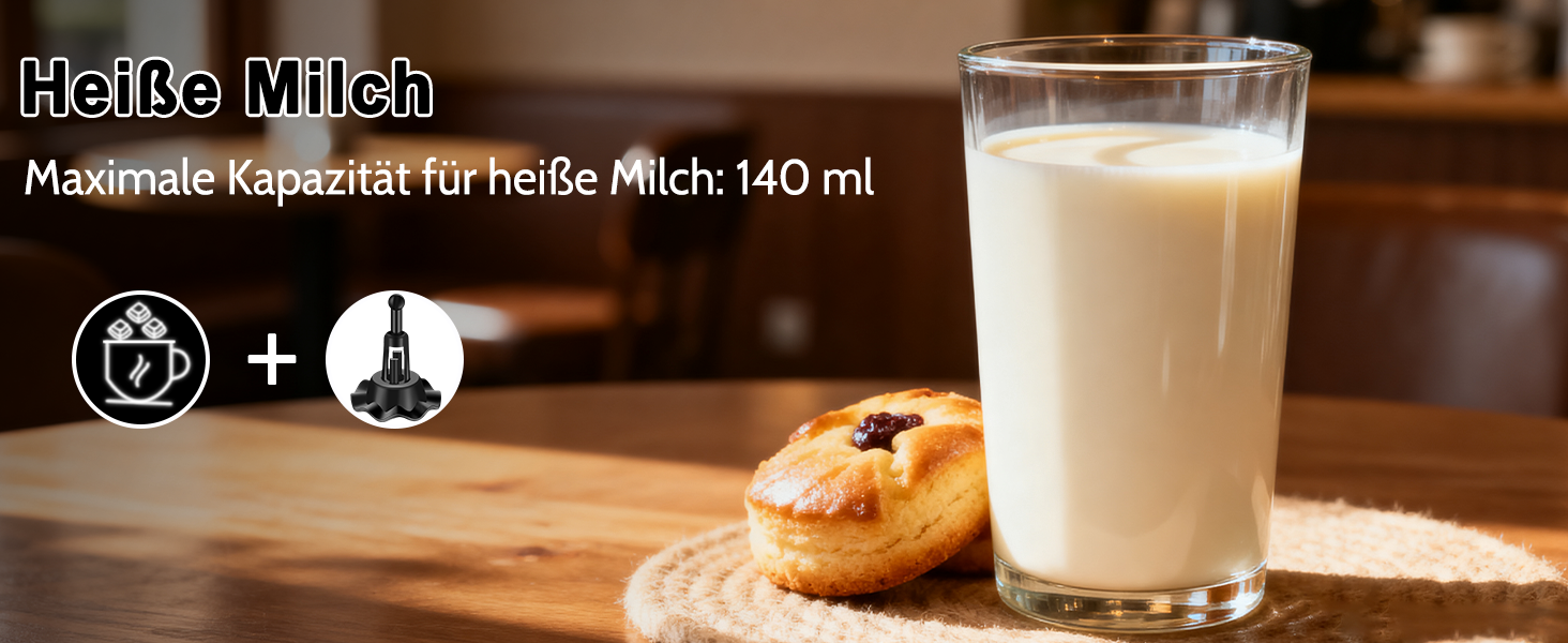 Електричний піноутворювач молока 4-в-1 з контролем температури для капучино та лате