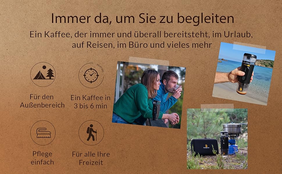 Handpresso E-PRESSO+: портативна кавомашина на акумуляторі для еспресо та кави, USB, 90 мл, 3x2,9 mA