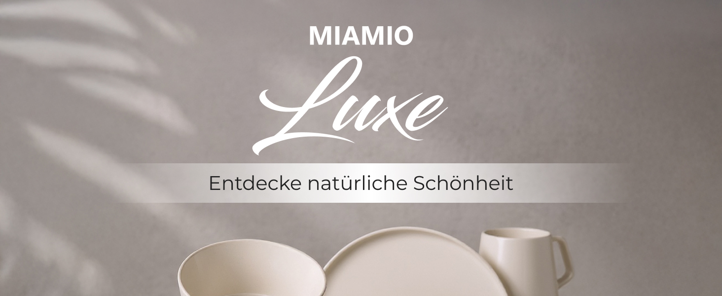 Набір посуду Miamio для 8 осіб (24 шт.) з кераміки, сучасний дизайн, безпечний для миття в посудомийній машині та використання в мікрохвильовій печі, білий, преміум-якість