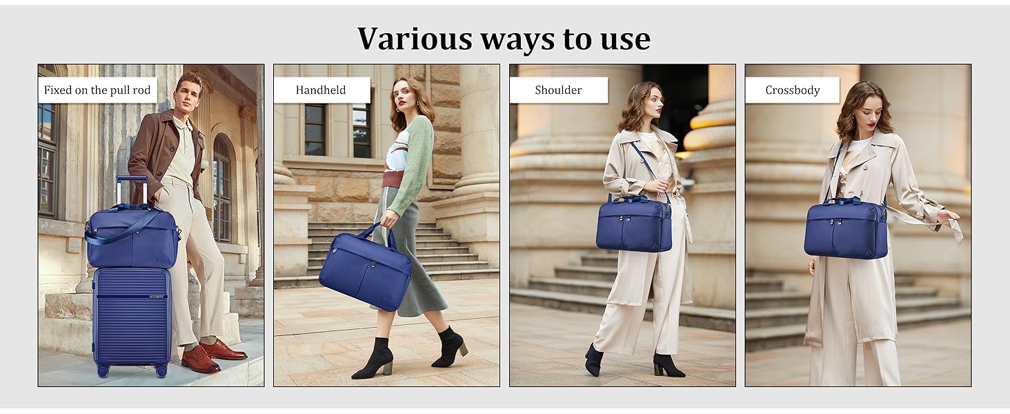 Набір валіз Joyway 4 шт. з жорстким корпусом та TSA-замком, розширюваний, синій колір