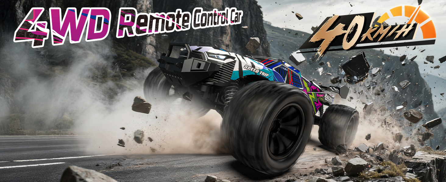 Радіокерований позашляховик DEERC 9205E 1:10 48 км/год 4WD з двома акумуляторами - іграшка для дітей та дорослих