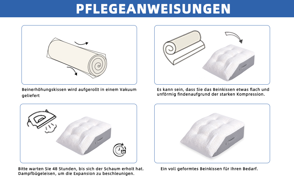 Подушка для підняття ніг HAVARGO з піною з пам'яті, для зняття навантаження, знімний чохол, двошарова подушка для підняття ніг