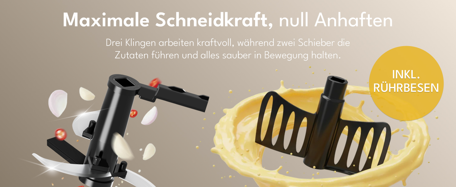 Ручний подрібнювач овочів та цибулі LEBENLANG 1л | Без BPA | Чорний | Для цибулі, часнику, овочів | Багатофункціональний кухонний подрібнювач