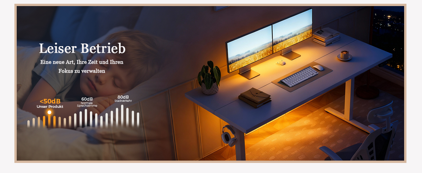 Регульований стіл Klicelor, електричний, стоячи/сидячи, офісний, з пам'яттю, 100 x 60 см, білий