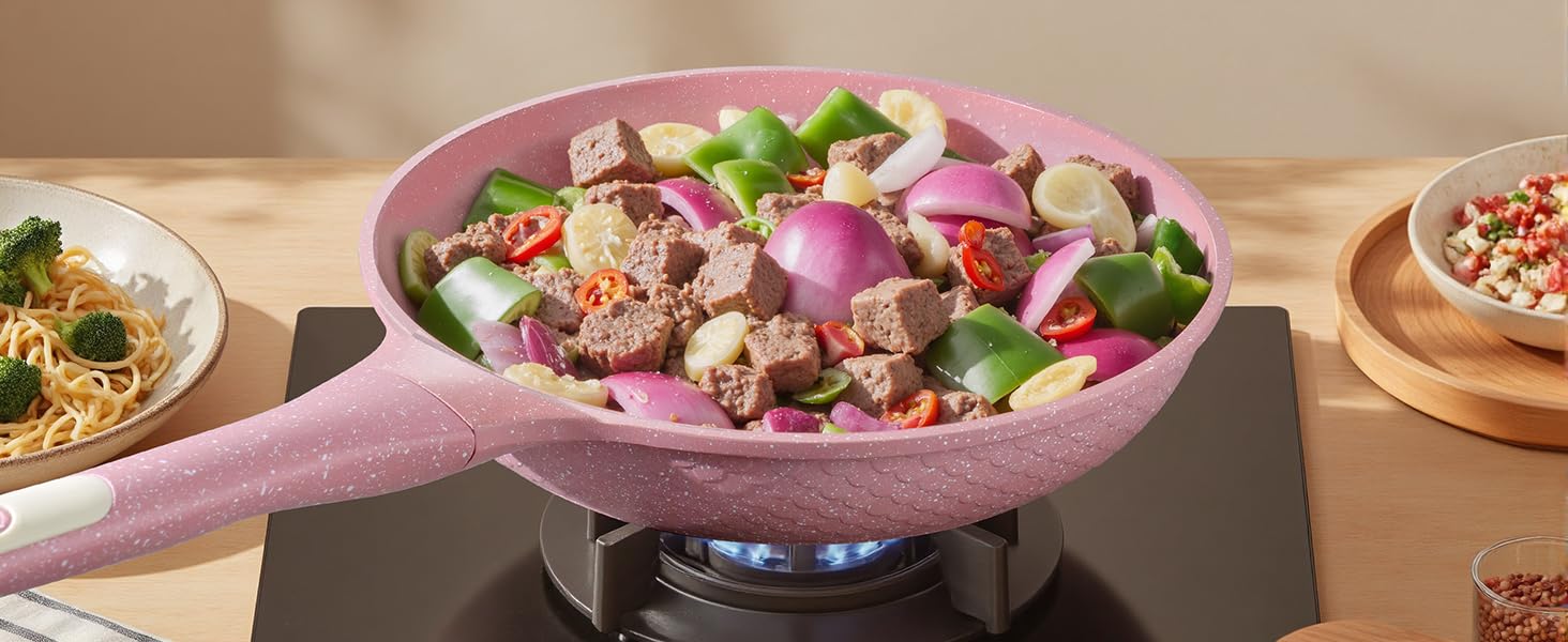 Сковорода для крепів DYGG 28 см з антипригарним покриттям з граніту. Ідеальна для приготування млинців, панкейків, доса. Зручна ручка, легкий догляд.