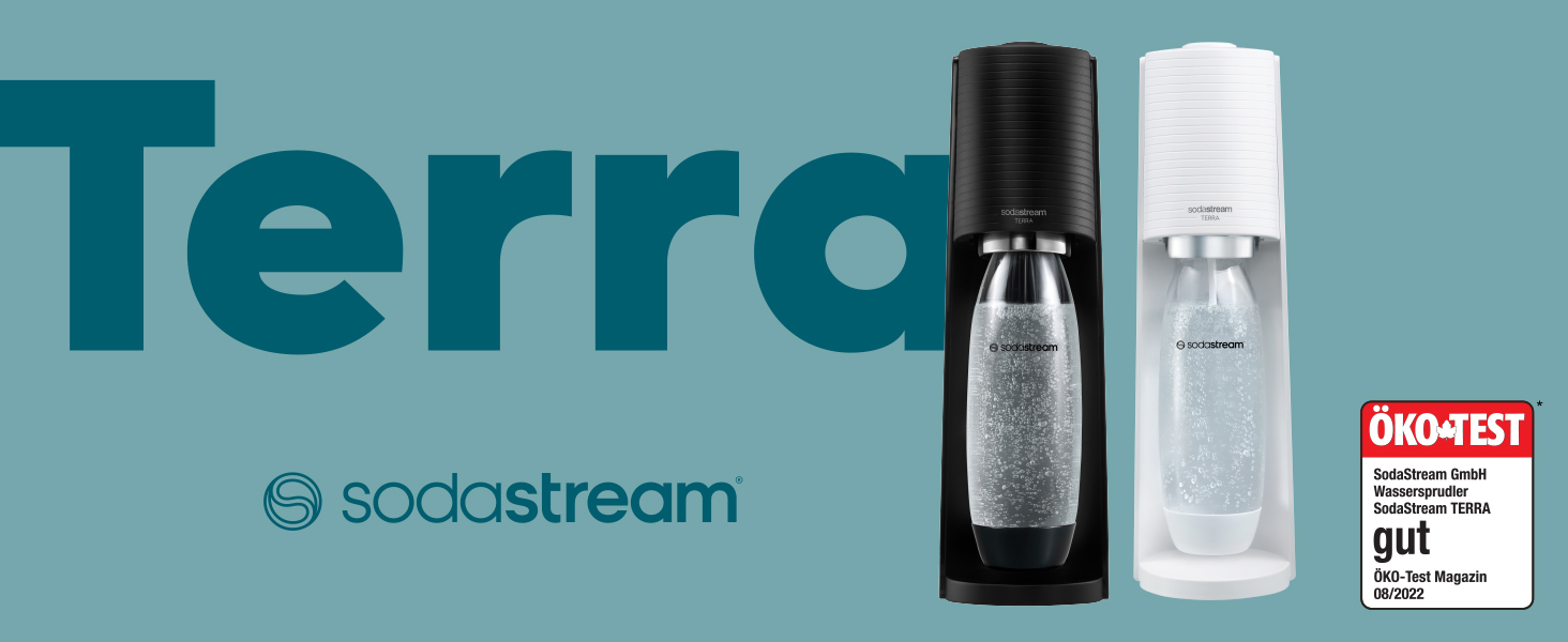 Сифон для газування води SodaStream TERRA з 3 пляшками по 1л та циліндром CO2