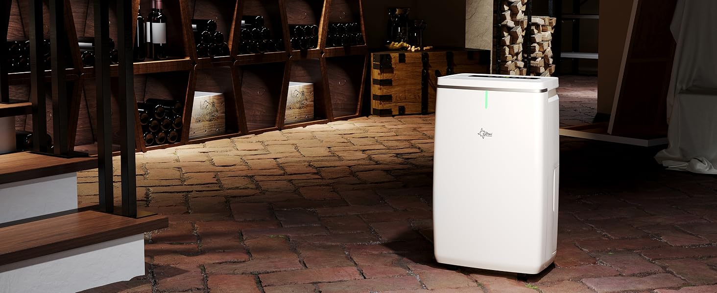 SUNTEC DryFix 20 Lumio: Електричний осушувач повітря для приміщень до 63 м² – 20 л/добу, 3-в-1 (осушувач, очищувач повітря, сушарка для білизни)