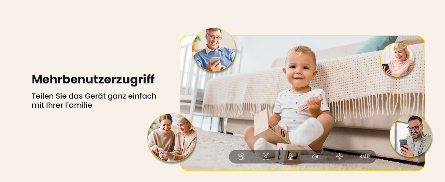 Відеоняня ieGeek 2K з камерою та нічним баченням, 5