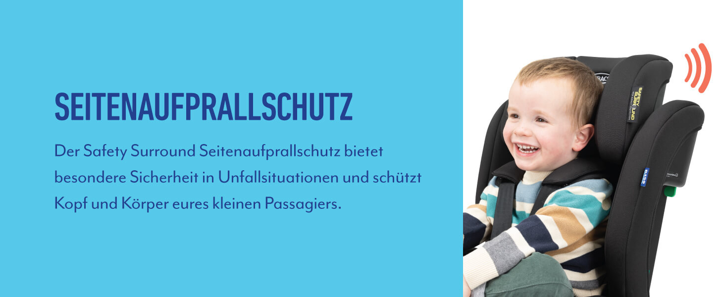 Автокрісло Graco Eldura™ R129 для дітей 15 місяців - 12 років (76-150 см), чорний колір, захист від бічного удару