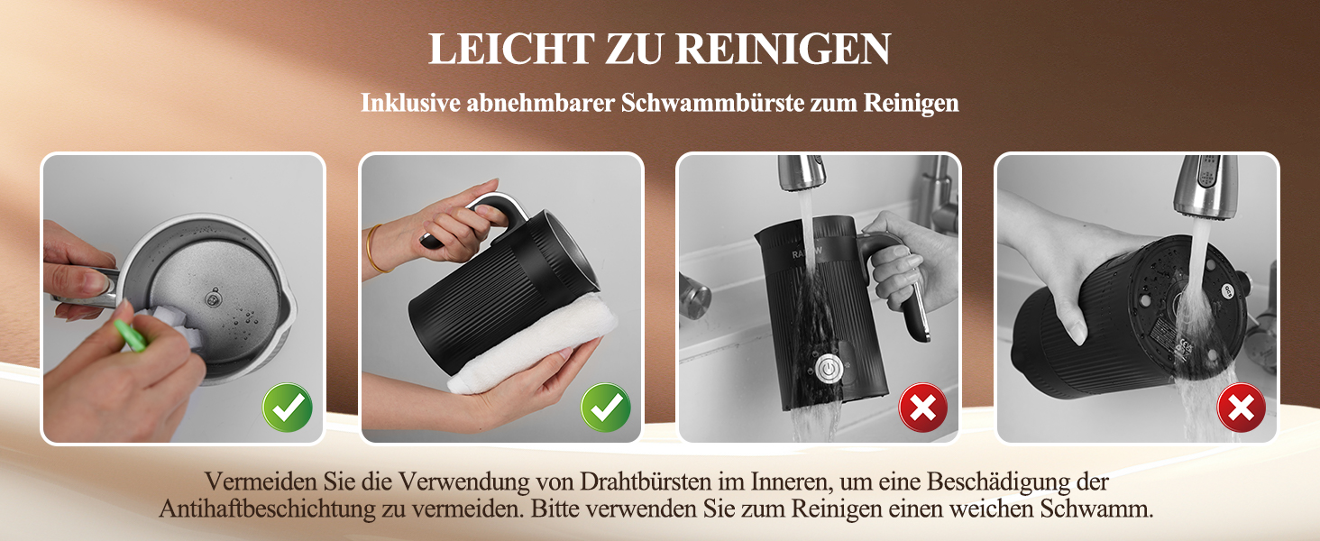 Електричний піноутворювач молока 5-в-1: автоматичний, великий об'єм, для капучино, лате, гарячого шоколаду, миється в посудомийній машині (350мл)