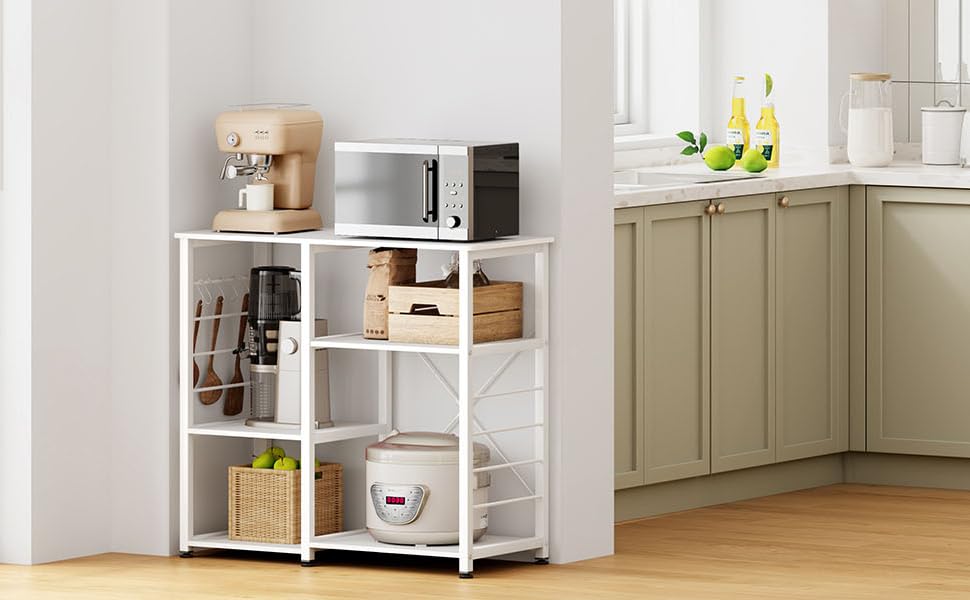 Стелаж кухонний SogesHome SH-171-BK (білий) 90 x 40 x 83 см – органайзер для кухні