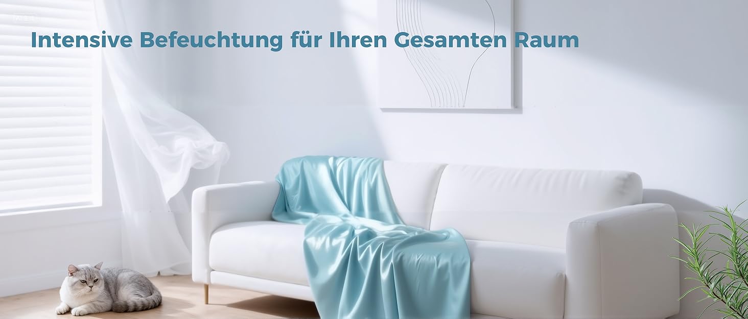 Зволожувач повітря AROEVE 6л для спальні, дитячої, кімнатних рослин, з аромадифузором, ультразвуковий, тихий (60 годин), чорний