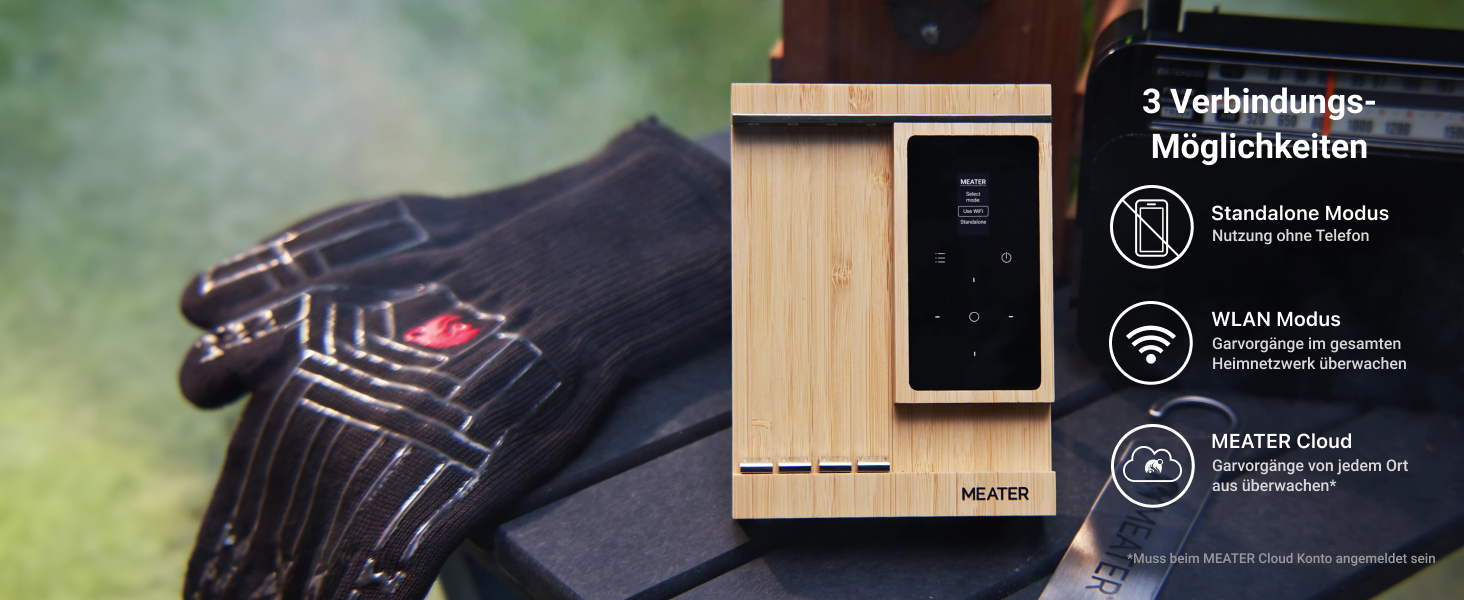 MEATER Pro XL – Розумний термометр для м'яса з Wi-Fi та 4 датчиками | BBQ, духовка, гриль, smoker, фритюрниця