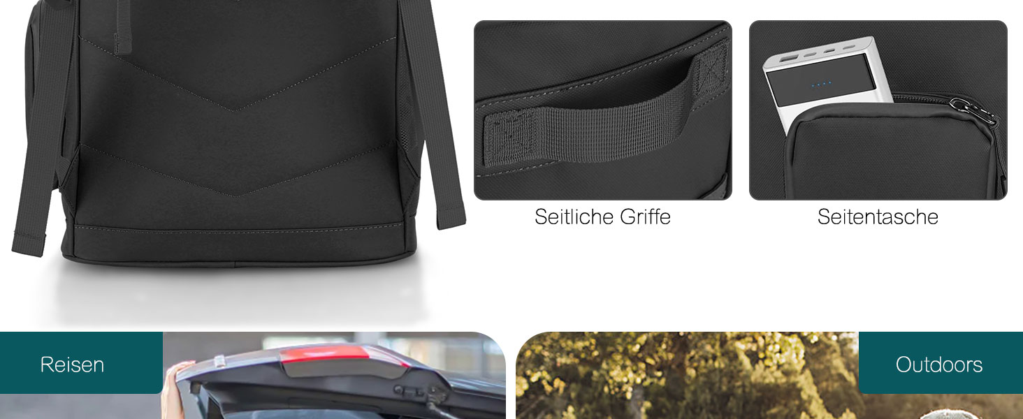 Терморюкзак охолоджуючий, 30L, водонепроникний, для пікніка, пляжу, кемпінгу, відпочинку на природі (зелений/чорний)