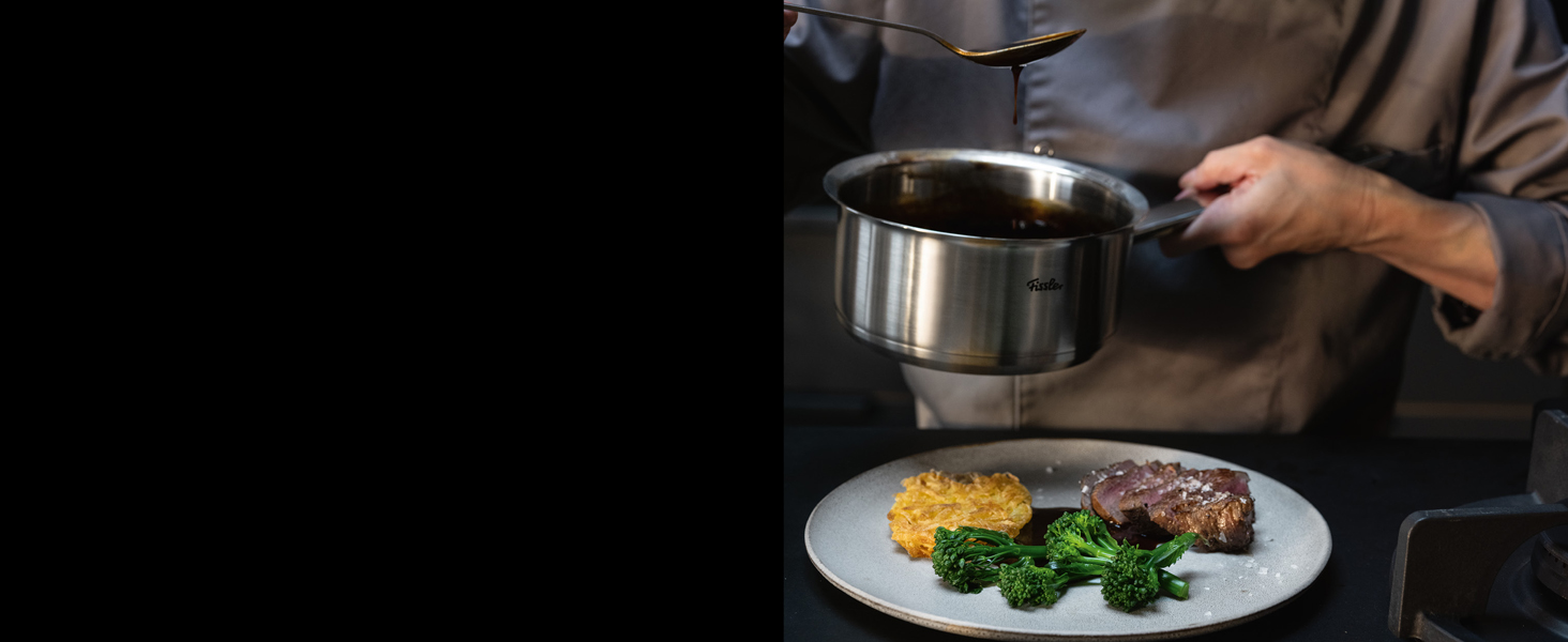 Каструля Fissler Original-Profi Collection 16 см, 2.1 л, нержавіюча сталь, зі скляною кришкою, дно Cookstar для індукційних плит
