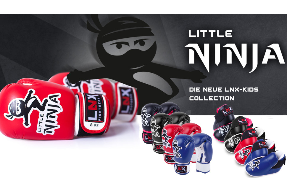 Дитячі боксерські рукавички Lnx Little Ninja-ідеально підходять для дитячого кікбоксингу, боксу, бойових мистецтв і багато чого іншого чорний / червоний