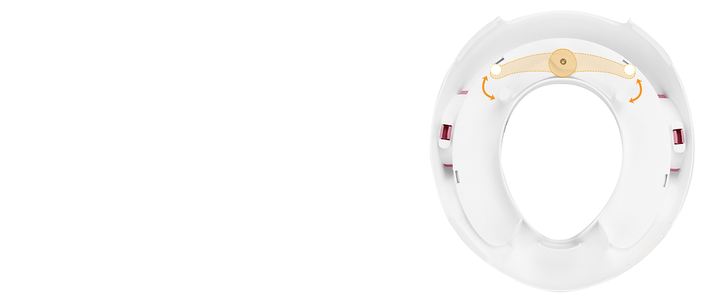 Дитяче сидіння на унітаз DEANIC з підставкою-сходинками, рожеве - для малюків від 1 до 6 років + 2 подушки та щітка