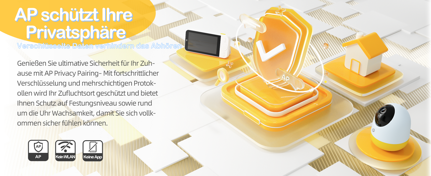 Радіоняня Ellie з камерою 2K, 5