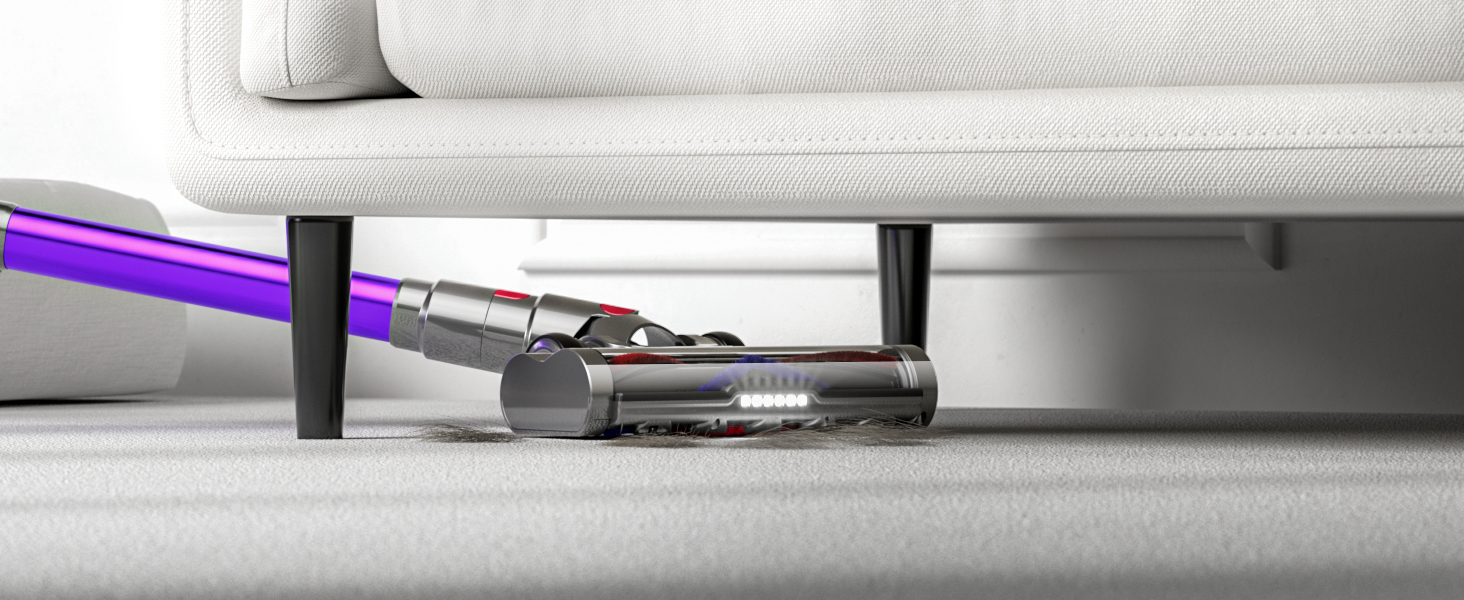 Бездротовий пилосос Anyson 45000Pa потужністю 550W з акумулятором 70Min, об'єм 1.6L, LED дисплей, антизаплутана щітка, для твердих поверхонь, килимів, шерсті тварин