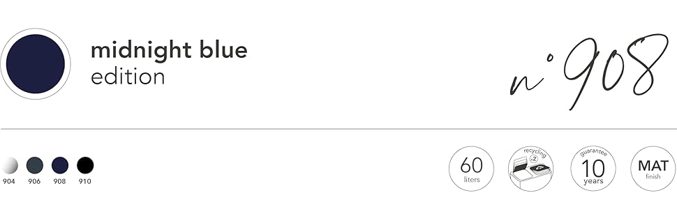 Сміттєвий бак Les Collectionneurs Sensor №1012, 69л, 3 відсіки (47+11+11л), автоматичне відкривання, інфрачервоний датчик, тиха кришка, дизайн (темно-синій)