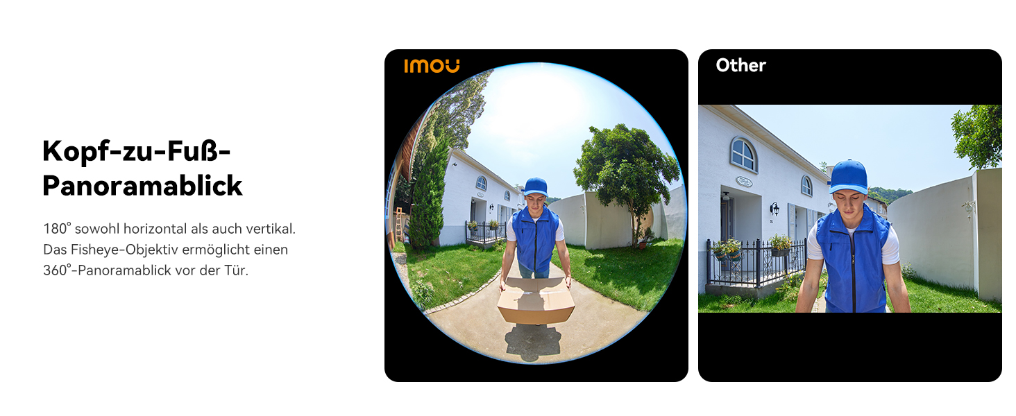 Відеодзвінок Imou DB3 KIT 4MP Panoramic, 2K+ WiFi, нічне бачення 5м, розпізнавання пакунків AI, двосторонній зв'язок