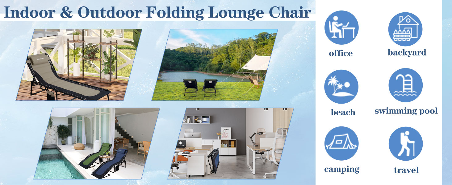 Велике розкладне шезлонге для саду: Outdoor, XXL, 5 положень спинки, до 150 кг, з подушкою та кишенею, 200x68 см, сірий