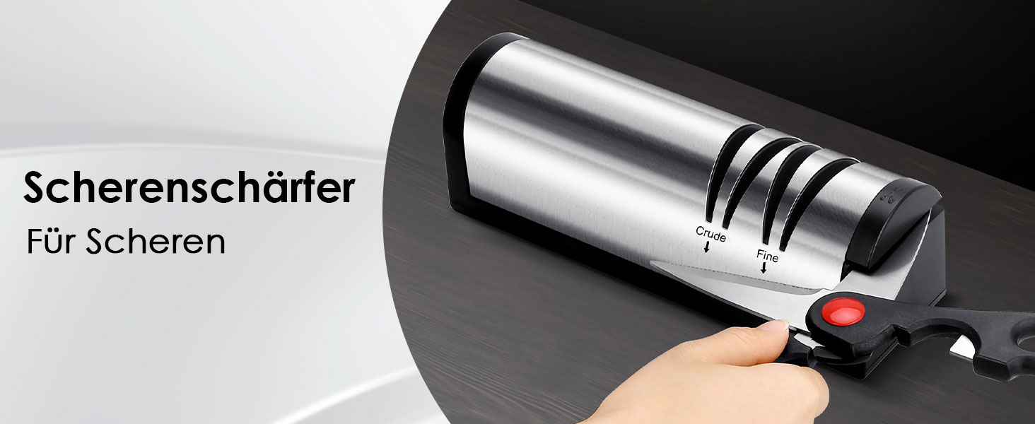 Електричний заточувач для ножів 3 в 1 з алмазним напилком для кухонних ножів, ножиць та топориків