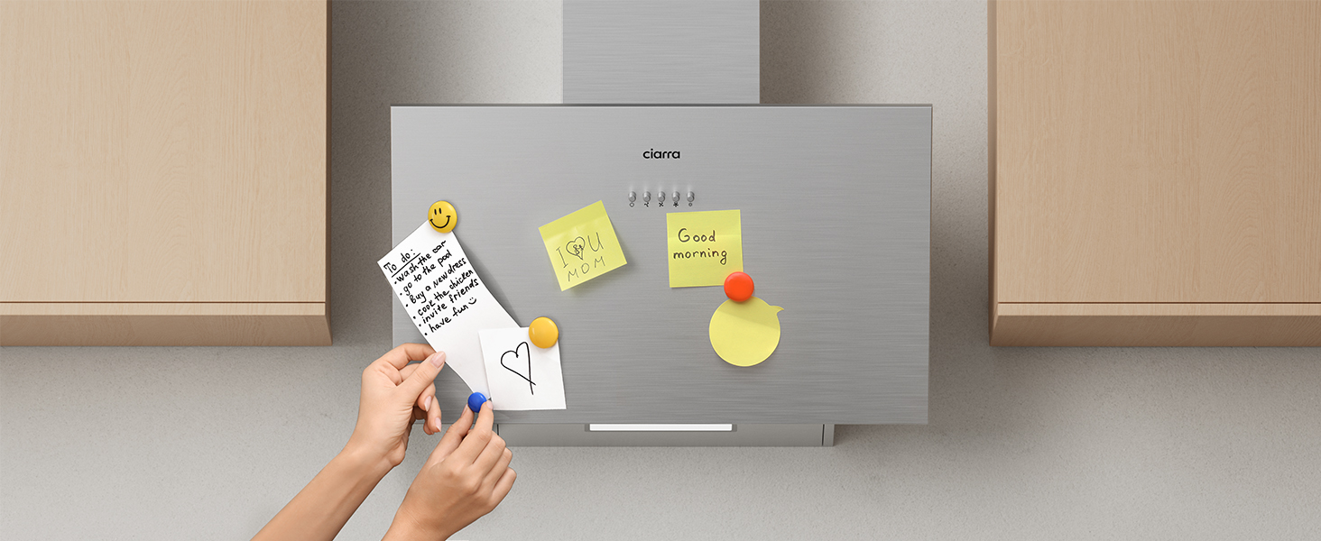 Похила витяжка CIARRA CBCS6762A A+++ 60 см, нержавіюча сталь, продуктивність 650 м³/год, з вугільним фільтром CBCF003, режим рециркуляції та відведення