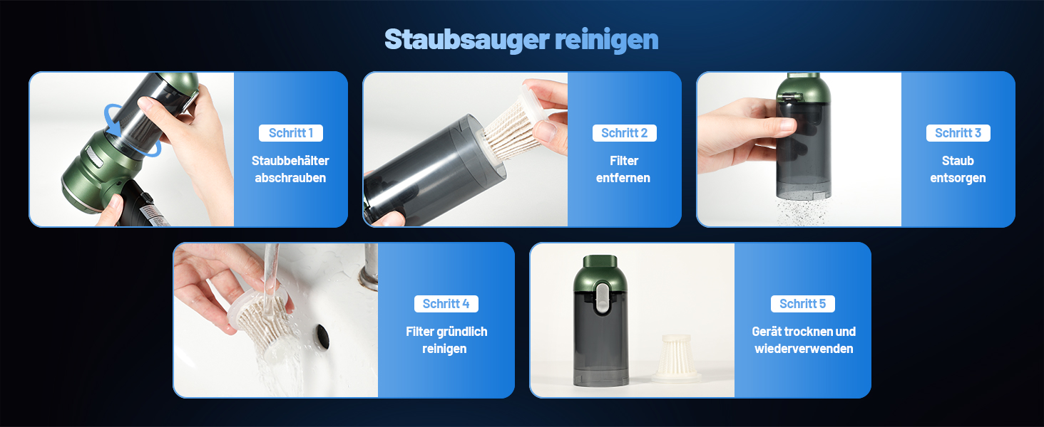 Акумуляторний ручний пилосос HANSILK 4 в 1, бездротовий автомобільний пилосос 25000Па, безщітковий двигун, 3 режими потужності, складаний міні-пилосос для авто, дому, диванів та шерсті тварин