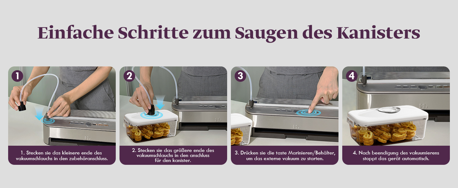 Вакууматор Mesliese 85kPa 120W для продуктів, автоматична машина для вакуумного пакування з вбудованим різаком та відсіком для пакетів, сталь, 2 рулони в комплекті