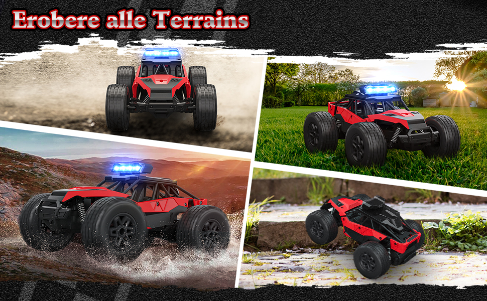 Радіокерований позашляховик Monster Truck для дітей та хлопчиків 6-12 років, чорний, 2.4GHz пульт, подарунок