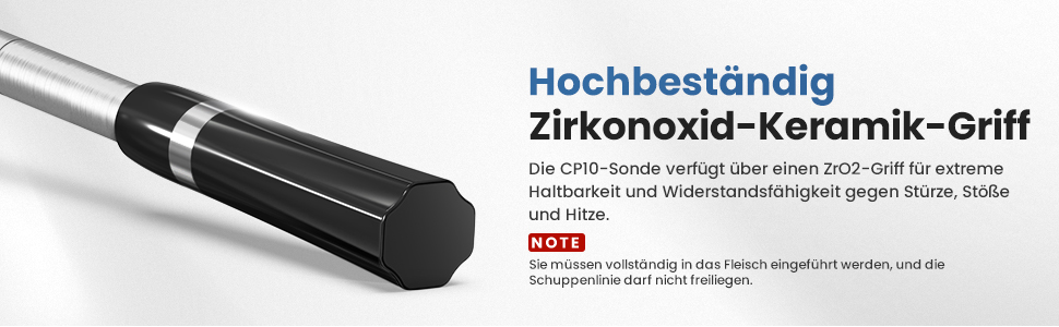 Бездротовий термометр для м'яса для гриля та копчення, 500FT, Bluetooth, для BBQ, духовки, гриля, коптильні, Sous Vide - блакитний
