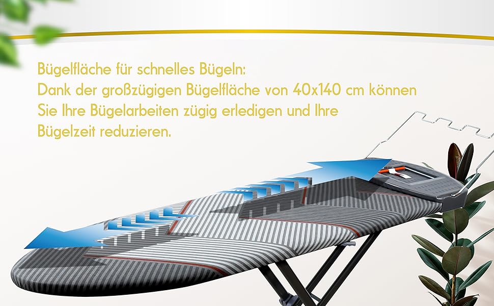 Прасувальна дошка Devecioğlu 50-80см з чохлом 36x114см, для парогенераторів, складна | Прасувальна дошка, підходить як стіл для прасування