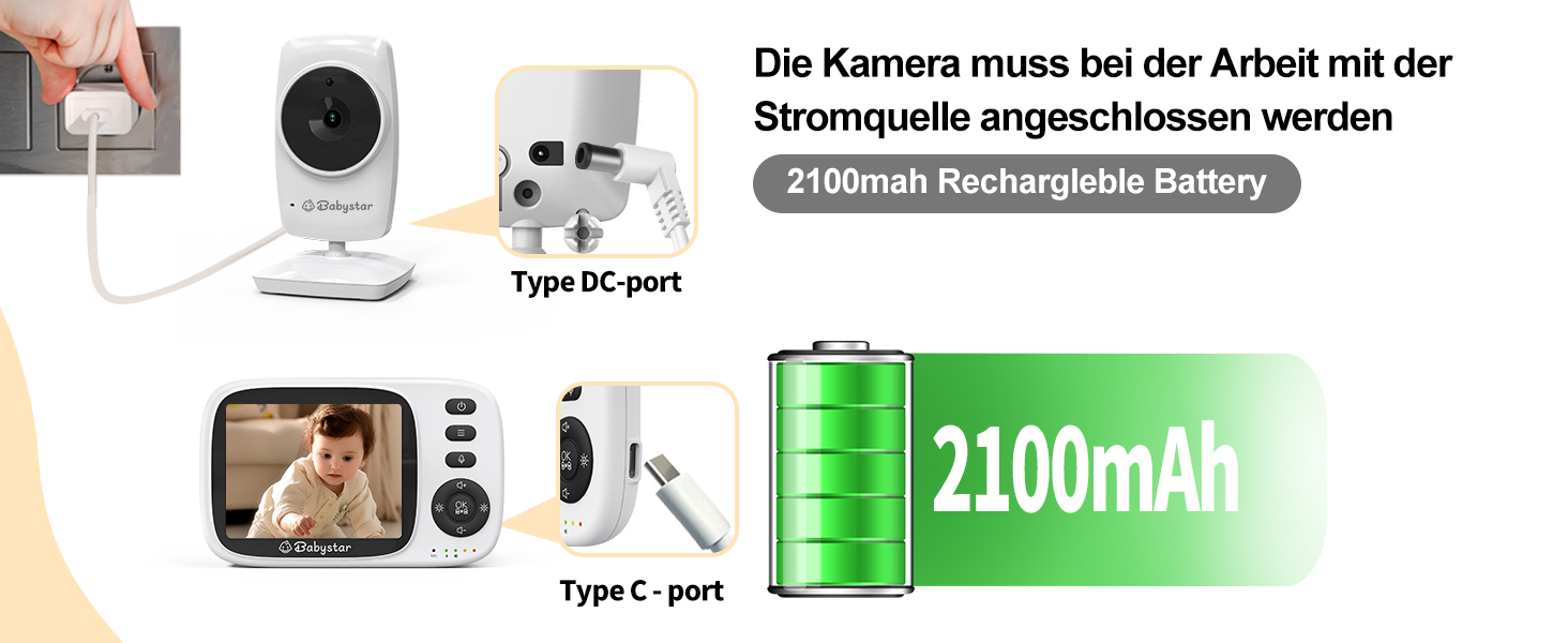 Відеоняня Babystar з камерою та екраном 3.2