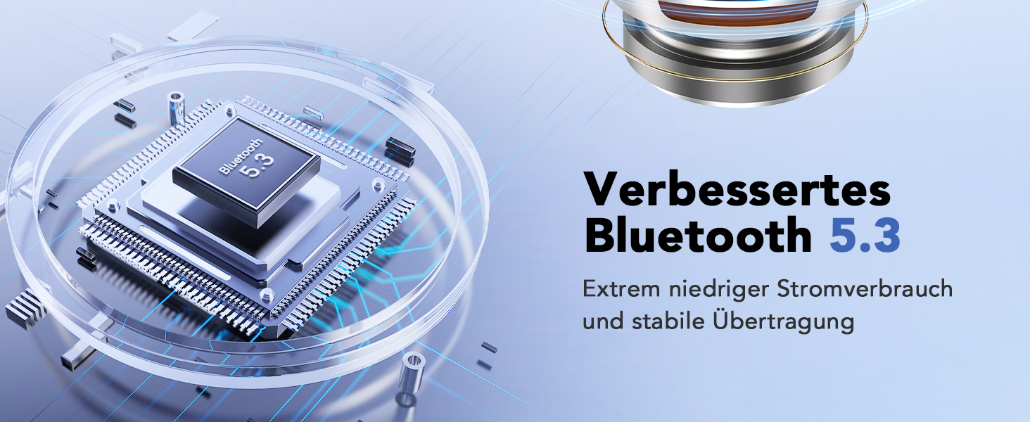 Навушники-вкладиші Bluetooth 5.3 з мікрофоном, LED, глибокі баси, USB-C, 40 годин, IPX7, HiFi (темний)