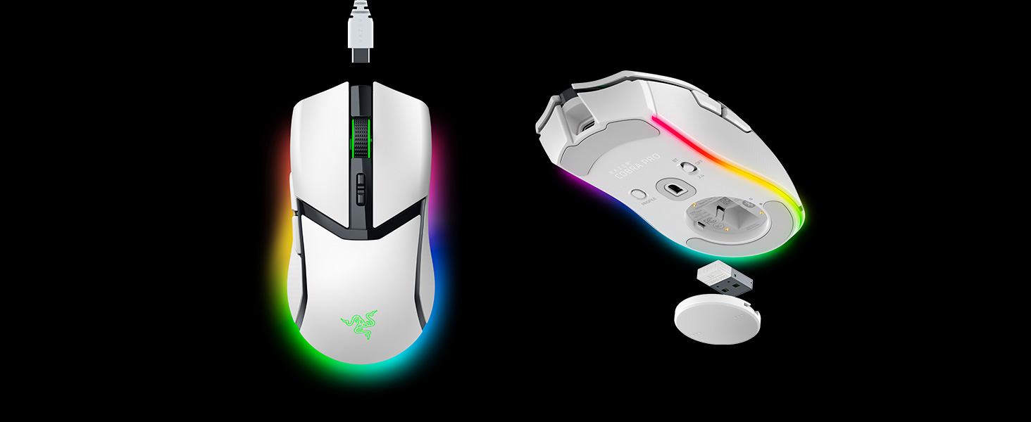 Ігрова миша Razer Cobra (дротова), легка (57 г), оптичні перемикачі 3-го покоління, RGB-підсвітка Chroma, чорна