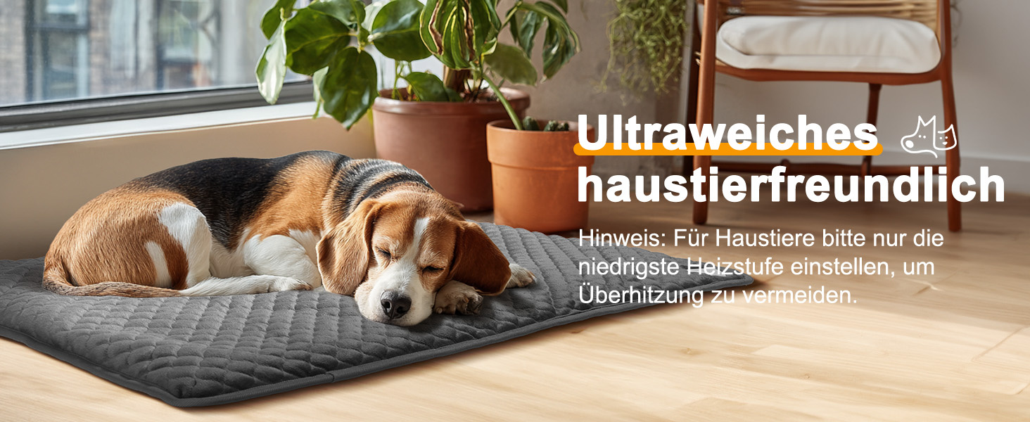 Електричний гріючий килимок XXXL (80 x 60 см) з автовимкненням, 6 температурних режимів, 4 налаштування часу для спини, плечей, живота, ніг, швидкий нагрів, можна прати в машині