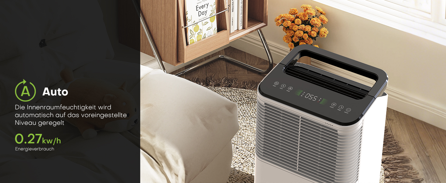 Електричний осушувач повітря 16л/день з автоматичним режимом, таймером та індикатором вологості