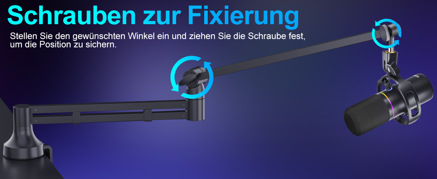 Стійка для мікрофона Low Profile з кріпленням до столу (7 см), адаптери 3/8