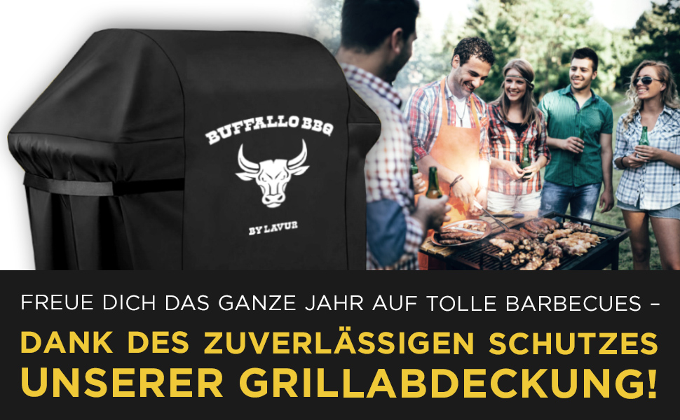 Чохол для гриля Buffalo BBQ, водонепроникний, універсальний, преміум-якість, зносостійкий оксфорд, для газових і круглих грилів