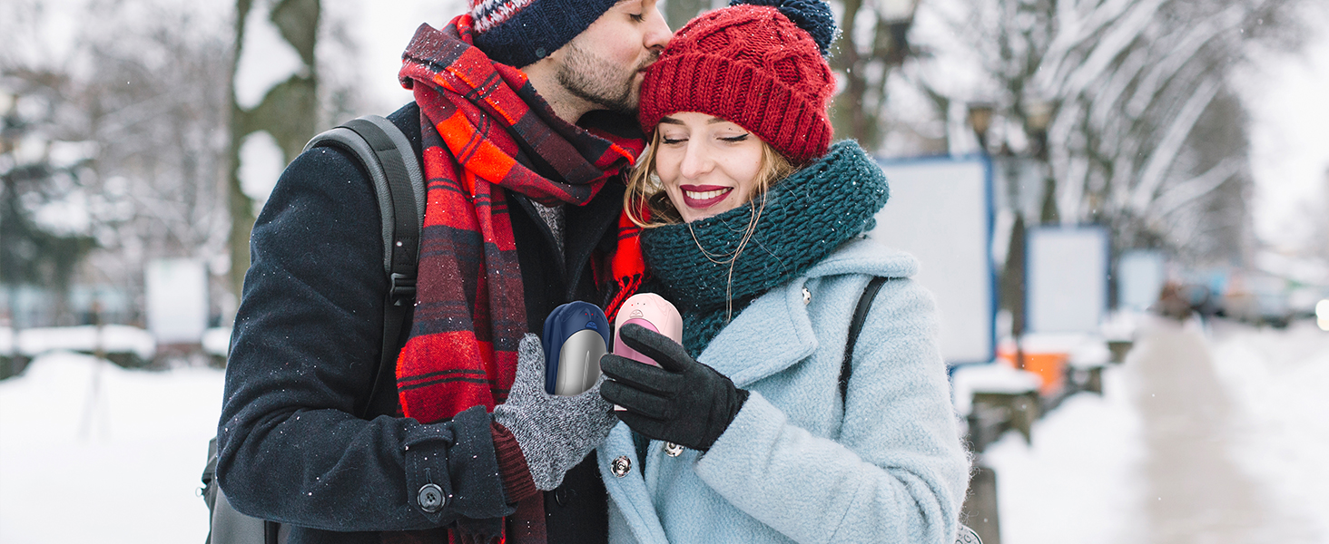 Електричні грілки для рук BOSONER 2 шт. 6000mAh USB, портативні, для чоловіків та жінок, чорні