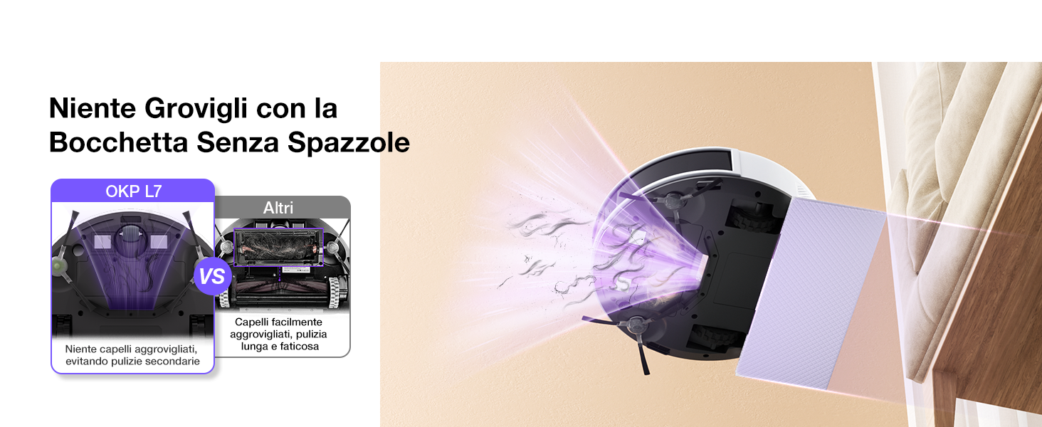 Робот-пилосос OKP L7G 3-в-1 з функцією миття підлоги, LiDAR-навігація, 6000Pa, 150 хв роботи, WiFi, Alexa, для тварин, килимів, твердих підлог, сірий